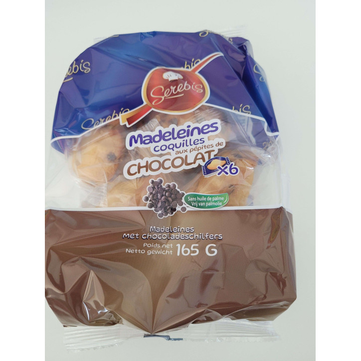 MADELEINES PEPITES CHOCO X6 165G