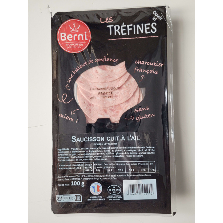 SAUCISSON CUIT AIL 100GR