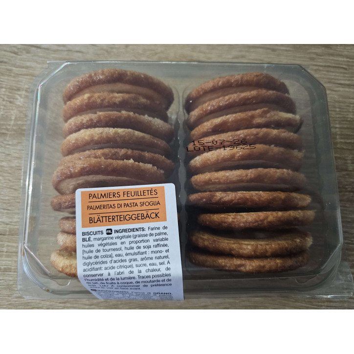 PALMIERS FEUILLETES 250GR