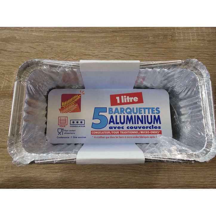 5 BARQUETTES ALU 1L