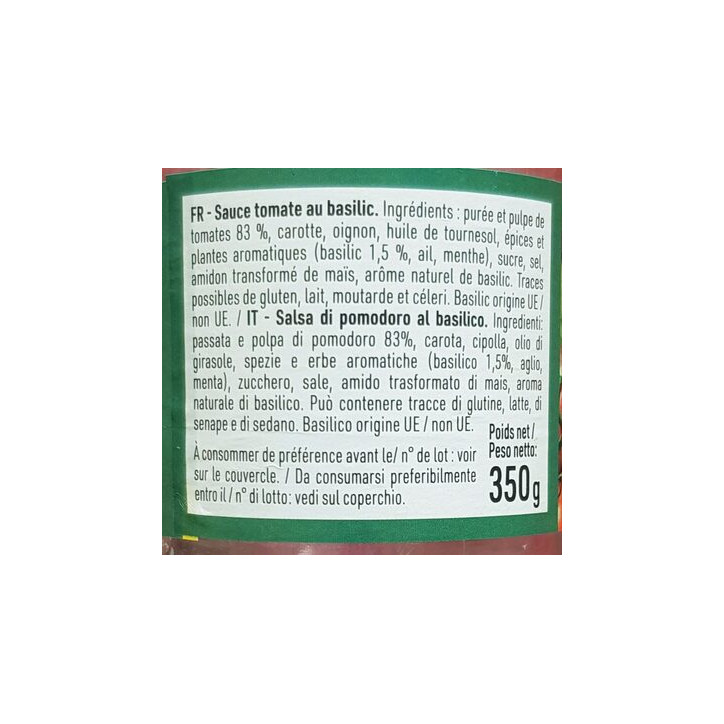 SAUCE BASILIC SAVINO 350GR