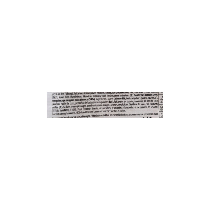 GAUFRETTES ROULÉE NOIX DE COCO 140 GRS 