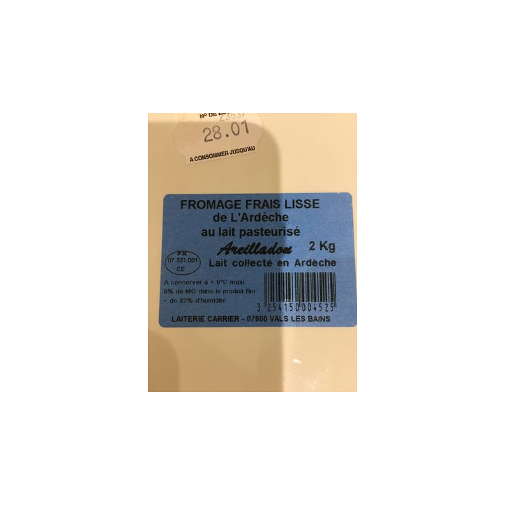 FROMAGE BLANC BATTU 2 KGS