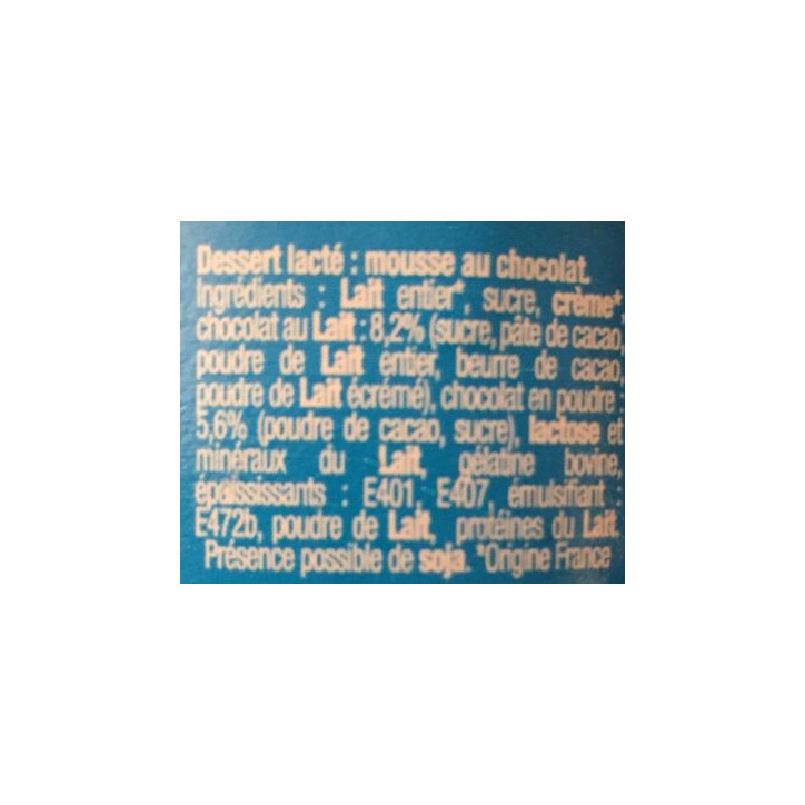 MOUSSE CHOCOLAT LAIT 4X54GR