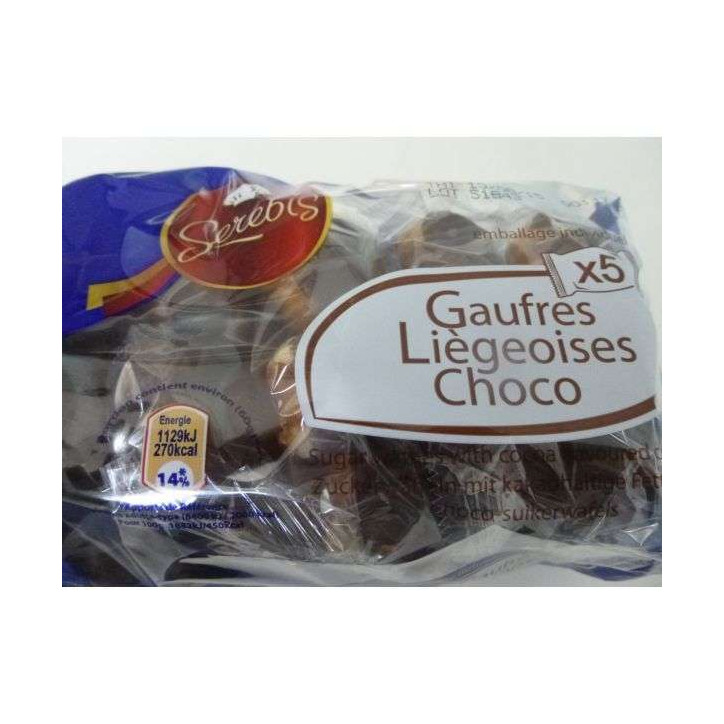 GAUFRES LIEGEOISES  CHOCOLAT X 5