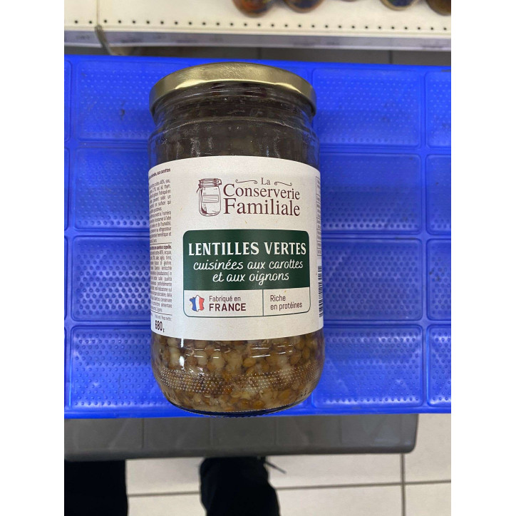 LENTILLES VERTES CUISINÉES 680 GRS 