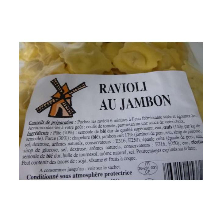 RAVIOLI AU JAMBON 800 GR