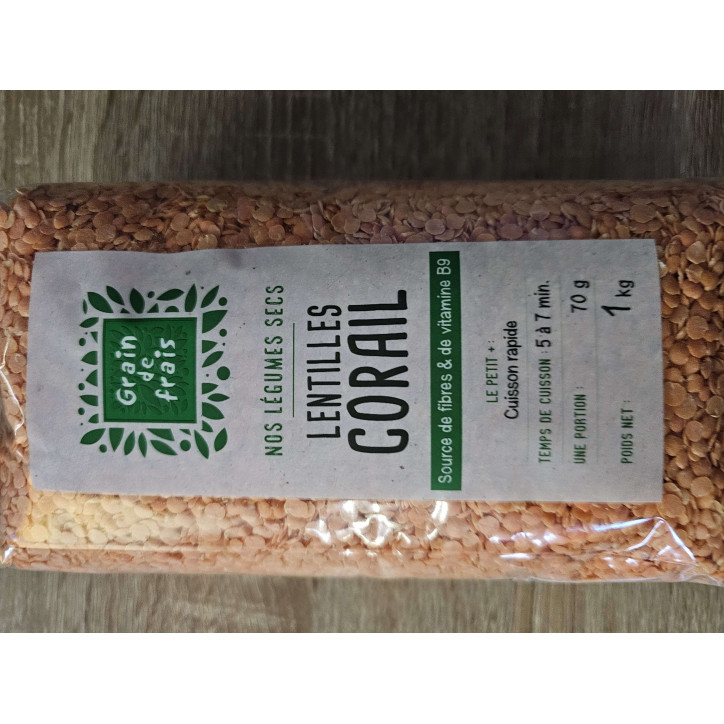 LENTILLES CORAIL PAQUET 1KG