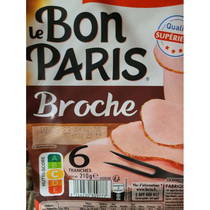 LE BON PARIS BROCHE 6T 210G