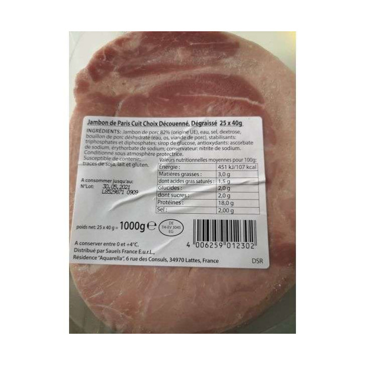 JAMBON CUIT TRANCHE 1KG